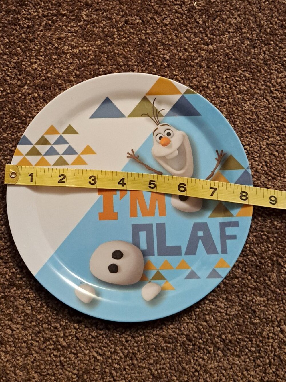 Zak! Designs Disney Frozen divided plate Elsa, Anna, Olaf &"I'm Olaf Plate - Picture 4 of 6